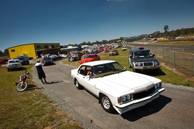 20-September-2009;Australia;GTS279;Kurwongbah;Lakeside-Classic-Speed-Festival;Lakeside-Park;Lakeside-Raceway;QLD;Queensland;auto;classic;historic;motorsport;racing;showcase;sky;vintage;wide-angle