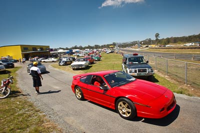 20-September-2009;593HTW;Australia;Kurwongbah;Lakeside-Classic-Speed-Festival;Lakeside-Park;Lakeside-Raceway;QLD;Queensland;auto;classic;historic;motorsport;racing;showcase;sky;vintage;wide-angle