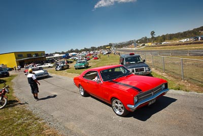 20-September-2009;68HLD;Australia;Kurwongbah;Lakeside-Classic-Speed-Festival;Lakeside-Park;Lakeside-Raceway;QLD;Queensland;auto;classic;historic;motorsport;racing;showcase;sky;vintage;wide-angle