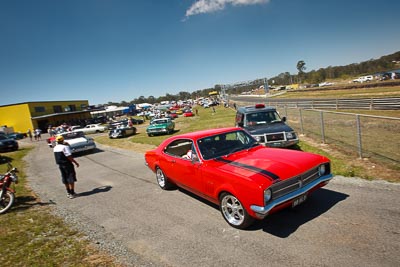 20-September-2009;68HLD;Australia;Kurwongbah;Lakeside-Classic-Speed-Festival;Lakeside-Park;Lakeside-Raceway;QLD;Queensland;auto;classic;historic;motorsport;racing;showcase;sky;vintage;wide-angle