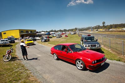 20-September-2009;711CBU;Australia;Kurwongbah;Lakeside-Classic-Speed-Festival;Lakeside-Park;Lakeside-Raceway;QLD;Queensland;auto;classic;historic;motorsport;racing;showcase;sky;vintage;wide-angle