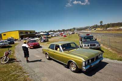 20-September-2009;Australia;Kurwongbah;Lakeside-Classic-Speed-Festival;Lakeside-Park;Lakeside-Raceway;PET070;QLD;Queensland;auto;classic;historic;motorsport;racing;showcase;sky;vintage;wide-angle