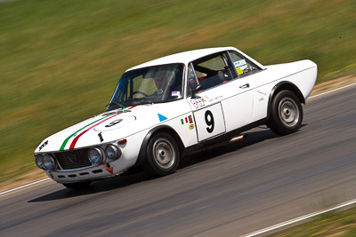 9;1969-Lancia-Fulvia-Coupe;30-October-2009;Australia;FOSC;Festival-of-Sporting-Cars;Group-S;Harry-Brittain;NSW;New-South-Wales;Sports-Cars;Wakefield-Park;auto;classic;historic;motion-blur;motorsport;racing;super-telephoto;vintage