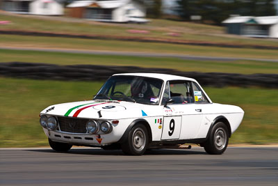 9;1969-Lancia-Fulvia-Coupe;30-October-2009;Australia;FOSC;Festival-of-Sporting-Cars;Group-S;Harry-Brittain;NSW;New-South-Wales;Sports-Cars;Wakefield-Park;auto;classic;historic;motion-blur;motorsport;racing;super-telephoto;vintage