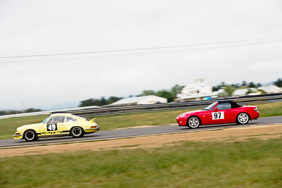 49;97;1973-Porsche-911-Carrera-RS;2005-Mazda-MX‒5;31-October-2009;Australia;FOSC;Festival-of-Sporting-Cars;John-Burgess;Lloyd-Hughes;Mazda-MX‒5;Mazda-MX5;Mazda-Miata;NSW;New-South-Wales;Regularity;Wakefield-Park;auto;classic;historic;motion-blur;motorsport;racing;telephoto;vintage