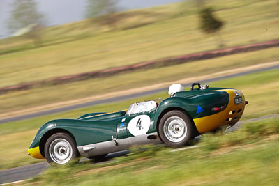 4;1958-Lister-Jaguar-Knobbly-R;31-October-2009;Australia;Barry-Bates;FOSC;Festival-of-Sporting-Cars;NSW;New-South-Wales;Regularity;Wakefield-Park;auto;classic;historic;motorsport;racing;super-telephoto;vintage
