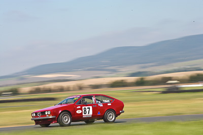 87;1976-Alfa-Romeo-Alfetta-GT;31-October-2009;Australia;FOSC;Festival-of-Sporting-Cars;George-Tillett;Marque-Sports;NSW;New-South-Wales;Wakefield-Park;auto;classic;historic;motion-blur;motorsport;racing;telephoto;vintage