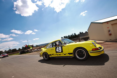49;1973-Porsche-911-Carrera-RS;31-October-2009;Australia;FOSC;Festival-of-Sporting-Cars;Lloyd-Hughes;NSW;New-South-Wales;Regularity;Wakefield-Park;auto;classic;historic;motorsport;racing;vintage;wide-angle