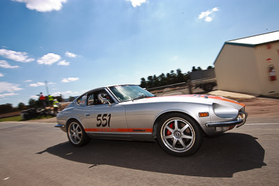 551;1974-Datsun-260Z;31-October-2009;Australia;FOSC;Festival-of-Sporting-Cars;Kay-Harlor;NSW;New-South-Wales;Regularity;Wakefield-Park;auto;classic;historic;motorsport;racing;vintage;wide-angle