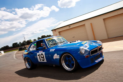 19;1974-MGB-GT-V8;31-October-2009;Australia;FOSC;Festival-of-Sporting-Cars;Glen-Taylor;Marque-Sports;NSW;New-South-Wales;Wakefield-Park;auto;classic;historic;motorsport;racing;vintage;wide-angle
