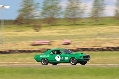 7;1968-Ford-Mustang;31-October-2009;Australia;FOSC;Festival-of-Sporting-Cars;NSW;New-South-Wales;Regularity;Wakefield-Park;Woskett;auto;classic;historic;motion-blur;motorsport;racing;super-telephoto;vintage
