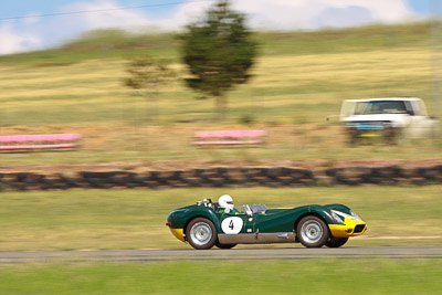 4;1958-Lister-Jaguar-Knobbly-R;31-October-2009;Australia;Barry-Bates;FOSC;Festival-of-Sporting-Cars;NSW;New-South-Wales;Regularity;Wakefield-Park;auto;classic;historic;motion-blur;motorsport;racing;super-telephoto;vintage