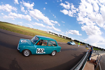140;1964-Hillman-Imp;31-October-2009;Australia;FOSC;Festival-of-Sporting-Cars;Group-N;Historic-Touring-Cars;Mark-Lenstra;NSW;New-South-Wales;Wakefield-Park;auto;classic;fisheye;historic;motorsport;racing;vintage