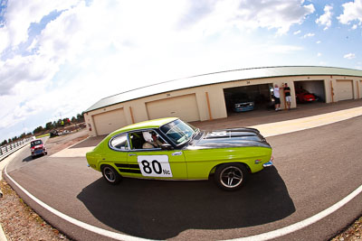 80;1970-Ford-Capri-V6;31-October-2009;Australia;FOSC;Festival-of-Sporting-Cars;Group-N;Historic-Touring-Cars;NSW;New-South-Wales;Steve-Land;Wakefield-Park;auto;classic;fisheye;historic;motorsport;racing;vintage