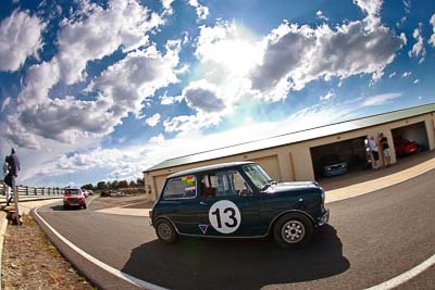 13;1964-Morris-Cooper-S;31-October-2009;Australia;FOSC;Festival-of-Sporting-Cars;Group-N;Historic-Touring-Cars;Ken-Lee;NSW;New-South-Wales;Wakefield-Park;auto;classic;fisheye;historic;motorsport;racing;vintage