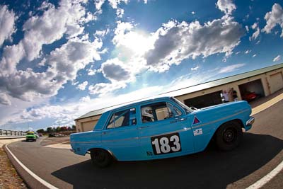183;1964-Holden-EH;31-October-2009;Australia;Colin-Tierney;FOSC;Festival-of-Sporting-Cars;Group-N;Historic-Touring-Cars;NSW;New-South-Wales;Wakefield-Park;auto;classic;fisheye;historic;motorsport;racing;vintage