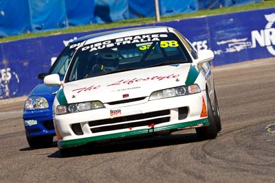 58;1-November-2009;Australia;Azim-Sahu‒Khan;Honda-Integra;Improved-Production;NSW;NSW-State-Championship;NSWRRC;Narellan;New-South-Wales;Oran-Park-Raceway;auto;motorsport;racing;super-telephoto