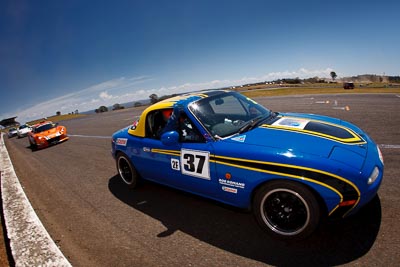 37;1-November-2009;Australia;Corey-Stevens;Mazda-MX‒5;Mazda-MX5;Mazda-Miata;NSW;NSW-State-Championship;NSWRRC;Narellan;New-South-Wales;Oran-Park-Raceway;Paul-Keefer;Production-Sports-Cars;auto;fisheye;motorsport;racing