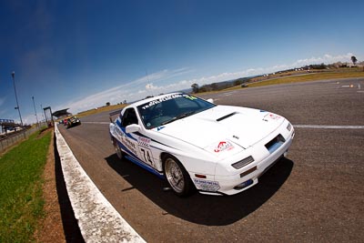 74;1-November-2009;Australia;Bradley-Shiels;Mazda-RX‒7;NSW;NSW-State-Championship;NSWRRC;Narellan;New-South-Wales;Oran-Park-Raceway;Production-Sports-Cars;Steven-Shiels;auto;fisheye;motorsport;racing