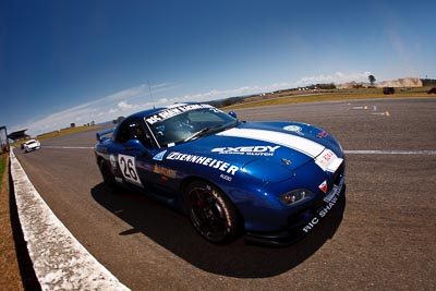 26;1-November-2009;Andrew-Bollom;Australia;Mazda-RX‒7;NSW;NSW-State-Championship;NSWRRC;Narellan;New-South-Wales;Oran-Park-Raceway;Production-Sports-Cars;auto;fisheye;motorsport;racing