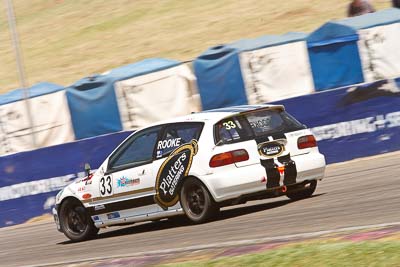 33;1-November-2009;Australia;Honda-Civic;Improved-Production;Michael-Rooke;NSW;NSW-State-Championship;NSWRRC;Narellan;New-South-Wales;Oran-Park-Raceway;auto;motion-blur;motorsport;racing;super-telephoto