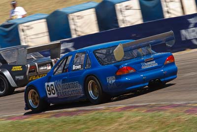 98;1-November-2009;Australia;Ford-Falcon-EL;Jeff-Brown;NSW;NSW-State-Championship;NSWRRC;Narellan;New-South-Wales;Oran-Park-Raceway;Sports-Sedans;auto;motion-blur;motorsport;racing;super-telephoto