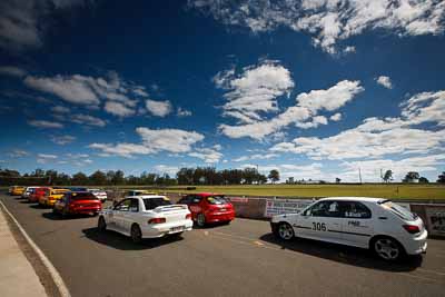 206;306;555;1998-Peugeot-306-GTi;20-March-2010;2004-Peugeot-206-GTi;555;Australia;Barry-Black;Carly-Black;Mal-Smith;Morgan-Park-Raceway;Production-Cars;QLD;Queensland;Subaru-Impreza-WRX-STI;Warwick;auto;motorsport;racing;wide-angle