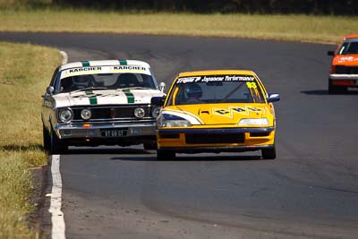 8;93;1968-Ford-Falcon-XT-GT;21-March-2010;Australia;Honda-Civic;Morgan-Park-Raceway;QLD;Queensland;Rod-Gurney;Stephen-Pocock;Touring-Cars;Warwick;auto;motorsport;racing;super-telephoto