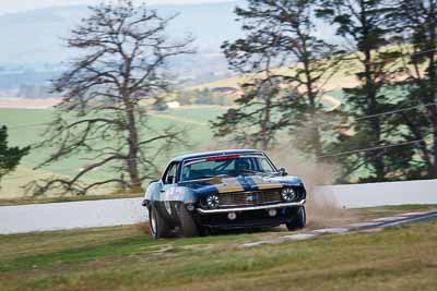 169;1969-Chevrolet-Camaro;2-April-2010;Australia;Bathurst;FOSC;Festival-of-Sporting-Cars;Grant-Wilson;Historic-Touring-Cars;Mt-Panorama;NSW;New-South-Wales;auto;classic;motorsport;off-track;oversteer;racing;super-telephoto;vintage