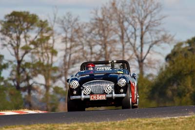 92;1955-Austin-Healey-100;2-April-2010;Australia;Bathurst;CH0408;FOSC;Festival-of-Sporting-Cars;Geoff-Leake;Marque-Sports;Mt-Panorama;NSW;New-South-Wales;auto;motorsport;racing;super-telephoto