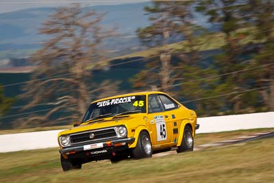 45;1971-Datsun-1200-Coupe;2-April-2010;Australia;Bathurst;FOSC;Festival-of-Sporting-Cars;Improved-Production;Jeff-Hanson;Mt-Panorama;NSW;New-South-Wales;auto;motorsport;racing;super-telephoto