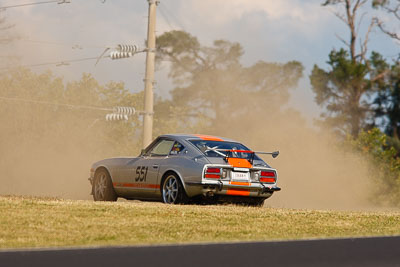 551;1974-Datsun-260Z;2-April-2010;33644H;Australia;Bathurst;FOSC;Festival-of-Sporting-Cars;Mt-Panorama;NSW;New-South-Wales;Regularity;Vince-Harlor;auto;motorsport;off-track;racing;super-telephoto