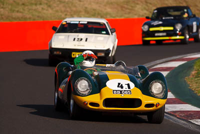 41;1958-Lister-Jaguar-Knobbly-R;3-April-2010;Australia;BB085;Barry-Bates;Bathurst;FOSC;Festival-of-Sporting-Cars;Mt-Panorama;NSW;New-South-Wales;Regularity;auto;motorsport;racing;super-telephoto