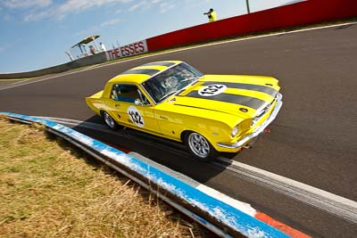 132;1964-Ford-Mustang;3-April-2010;Australia;Bathurst;Bob-Munday;FOSC;Festival-of-Sporting-Cars;Historic-Touring-Cars;Mt-Panorama;NSW;New-South-Wales;auto;classic;motorsport;racing;vintage;wide-angle