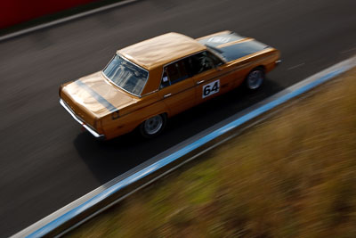 64;1969-Chrysler-Valiant-Pacer;3-April-2010;Australia;Bathurst;FOSC;Festival-of-Sporting-Cars;Historic-Touring-Cars;Joe-Tassone;Mt-Panorama;NSW;New-South-Wales;auto;classic;motion-blur;motorsport;racing;vintage;wide-angle