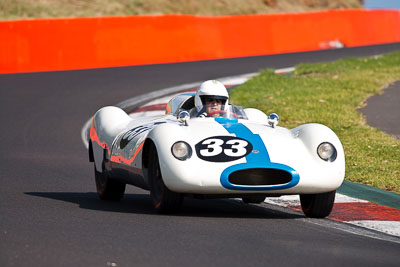 33;1956-Cooper-T38-Bobtail;3-April-2010;Australia;Bathurst;FOSC;Festival-of-Sporting-Cars;Historic-Sports-Cars;Mt-Panorama;NSW;New-South-Wales;Paul-Savoy;auto;classic;motorsport;racing;super-telephoto;vintage