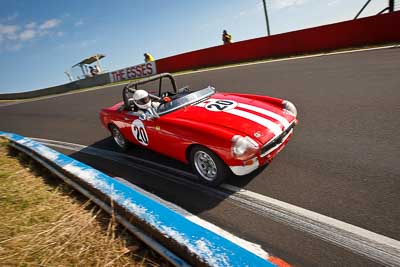 20;1964-MGB;3-April-2010;Australia;Bathurst;Bret-McManus;FOSC;Festival-of-Sporting-Cars;Historic-Sports-Cars;Mt-Panorama;NSW;New-South-Wales;auto;classic;motorsport;racing;vintage;wide-angle