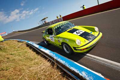 41;1975-Porsche-911-Carrera;3-April-2010;Australia;BAZ27L;Bathurst;FOSC;Festival-of-Sporting-Cars;Geoff-Morgan;Historic-Sports-Cars;Mt-Panorama;NSW;New-South-Wales;auto;classic;motorsport;racing;vintage;wide-angle