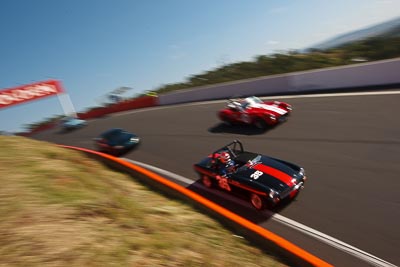 35;1965-MGB-Roadster;3-April-2010;Australia;Bathurst;FOSC;Festival-of-Sporting-Cars;Mt-Panorama;NSW;New-South-Wales;Regularity;Richard-Watts;auto;motion-blur;motorsport;racing;wide-angle