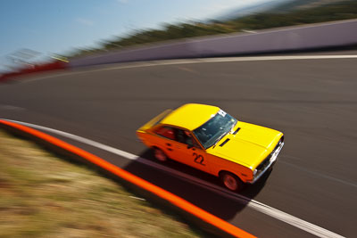 22;1971-Datsun-1200-Coupe;3-April-2010;Australia;Bathurst;FOSC;Festival-of-Sporting-Cars;MAT172;Matt-Campbell;Mt-Panorama;NSW;New-South-Wales;Regularity;auto;motion-blur;motorsport;racing;wide-angle