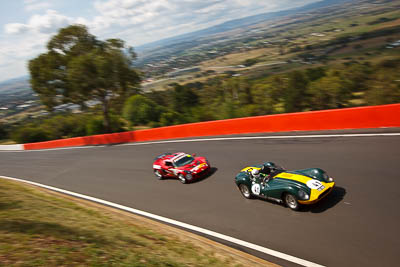 41;1958-Lister-Jaguar-Knobbly-R;3-April-2010;Australia;BB085;Barry-Bates;Bathurst;FOSC;Festival-of-Sporting-Cars;Mt-Panorama;NSW;New-South-Wales;Regularity;auto;motorsport;racing;wide-angle