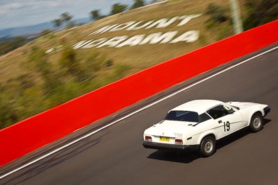 19;1977-Triumph-TR8-Coupe;3-April-2010;Australia;Bathurst;FOSC;Festival-of-Sporting-Cars;Luke-Saunders;Mt-Panorama;NSW;New-South-Wales;Regularity;WEJ383;auto;motorsport;racing;telephoto