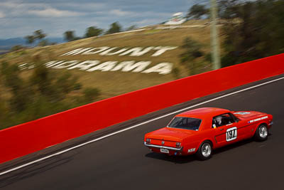197;1964-Ford-Mustang;3-April-2010;Australia;Bathurst;FOSC;Festival-of-Sporting-Cars;Harry-Bargwanna;Historic-Touring-Cars;Mt-Panorama;NSW;New-South-Wales;auto;classic;motorsport;racing;telephoto;vintage