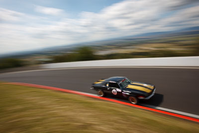 169;1969-Chevrolet-Camaro;3-April-2010;Australia;Bathurst;FOSC;Festival-of-Sporting-Cars;Grant-Wilson;Historic-Touring-Cars;Mt-Panorama;NSW;New-South-Wales;auto;classic;clouds;motion-blur;motorsport;movement;racing;sky;speed;vintage;wide-angle