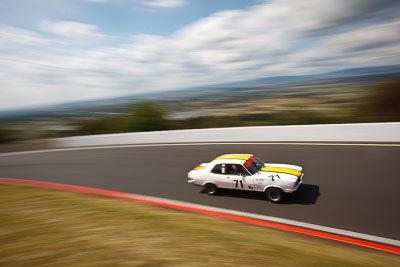 71;1972-Holden-Torana-XU‒1;3-April-2010;Australia;Bathurst;FOSC;Festival-of-Sporting-Cars;Historic-Touring-Cars;Ian-Sawtell;Mt-Panorama;NSW;New-South-Wales;auto;classic;clouds;motion-blur;motorsport;movement;racing;sky;speed;vintage;wide-angle