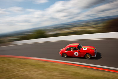 8;1961-Jaguar-Mk-II;3-April-2010;Australia;Bathurst;FOSC;Festival-of-Sporting-Cars;Historic-Touring-Cars;Lionel-Walker;Mt-Panorama;NSW;New-South-Wales;auto;classic;clouds;motion-blur;motorsport;movement;racing;sky;speed;vintage;wide-angle