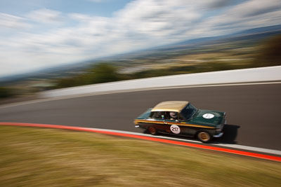 217;1963-Ford-Cortina-GT;3-April-2010;Australia;Bathurst;FOSC;Festival-of-Sporting-Cars;Historic-Touring-Cars;Martin-Bullock;Mt-Panorama;NSW;New-South-Wales;auto;classic;clouds;motion-blur;motorsport;movement;racing;sky;speed;vintage;wide-angle