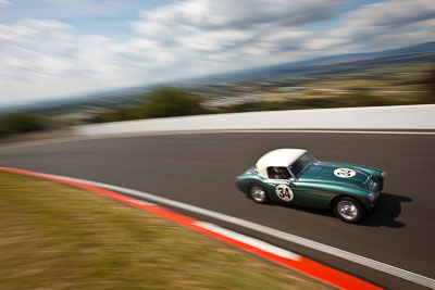 34;1959-Austin-Healey-3000;3-April-2010;Australia;Bathurst;Brian-Duffy;FOSC;Festival-of-Sporting-Cars;Historic-Sports-Cars;Mt-Panorama;NSW;New-South-Wales;auto;classic;clouds;motion-blur;motorsport;racing;sky;vintage;wide-angle