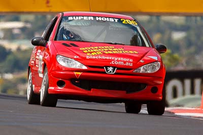 206;2004-Peugeot-206-GTi;3-April-2010;Australia;Bathurst;Carly-Black;FOSC;Festival-of-Sporting-Cars;Improved-Production;Mt-Panorama;NSW;New-South-Wales;auto;motorsport;racing;super-telephoto