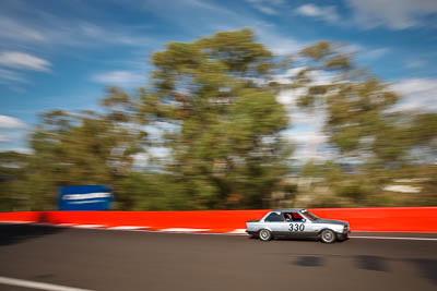 330;1983-BMW-323i;3-April-2010;Australia;Bathurst;FOSC;Festival-of-Sporting-Cars;Mt-Panorama;NEA23L;NSW;New-South-Wales;Regularity;Rob-Neal;auto;motion-blur;motorsport;racing;trees;wide-angle